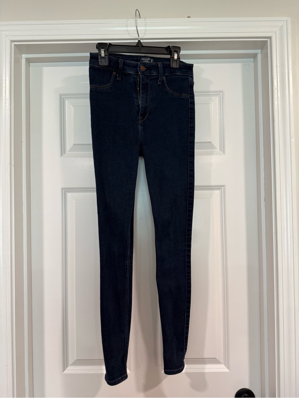 Abercrombie & Fitch Dark Indigo High-Rise Skinny Jeans - Women